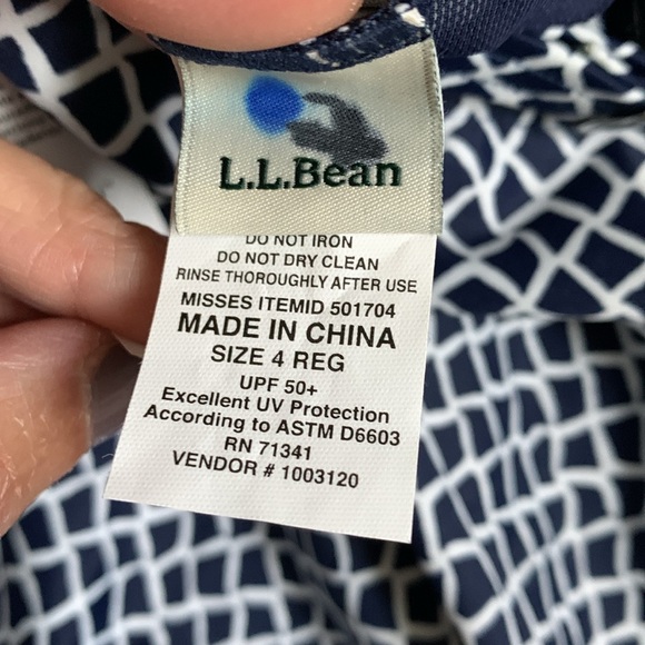 LL Bean Women’s one-piece swimsuit size 4 UPF 50+, adjustable straps, ruching - Picture 9 of 10